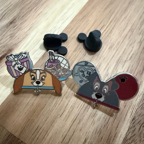 Disney Accessories - 2/$20 Disney Lady and the Tramp Mickey Mouse Ear Character Pins